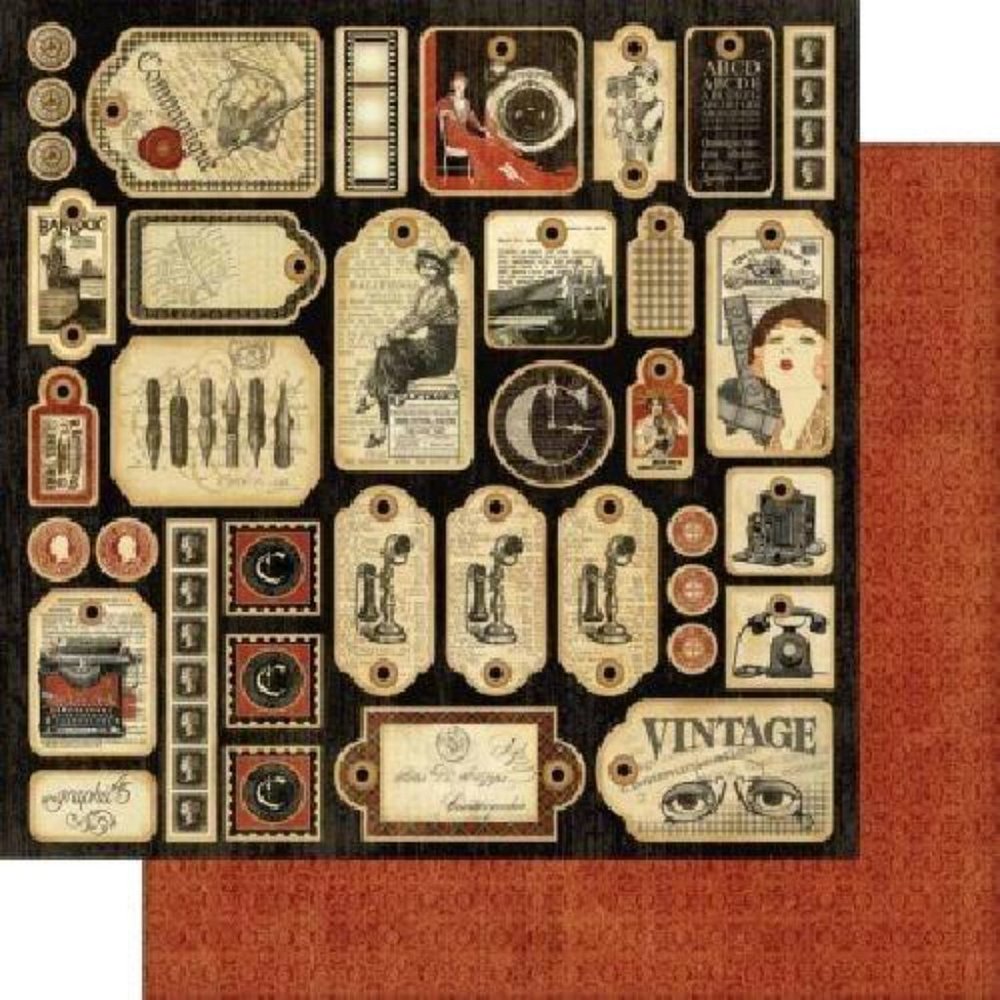 Graphic 45 COMMUNIQUE 12 x 12 Scrapbooking Paper 2013 Pack Pad 48 Sheets… - Picture 13 of 14